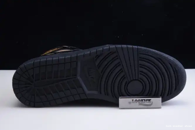 Reps LUCY 555088-032 AIR (2020) METALLIC GOLD RETRO 1 JORDAN BLACK HIGH 0607